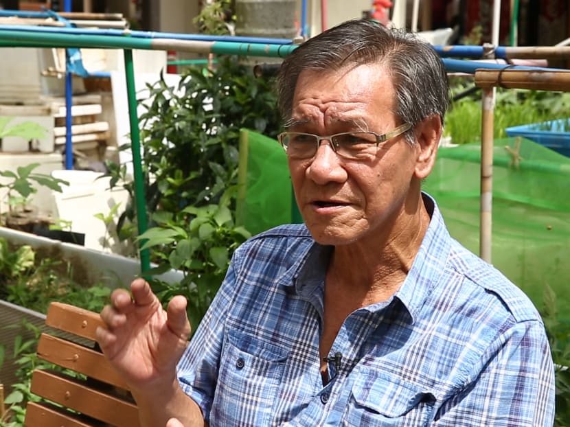 Part-time taxi driver Chew Wei’s application for a community garden was rejected and put on hold countless times, but he would not give up. Photo: Nuria Ling/TODAY