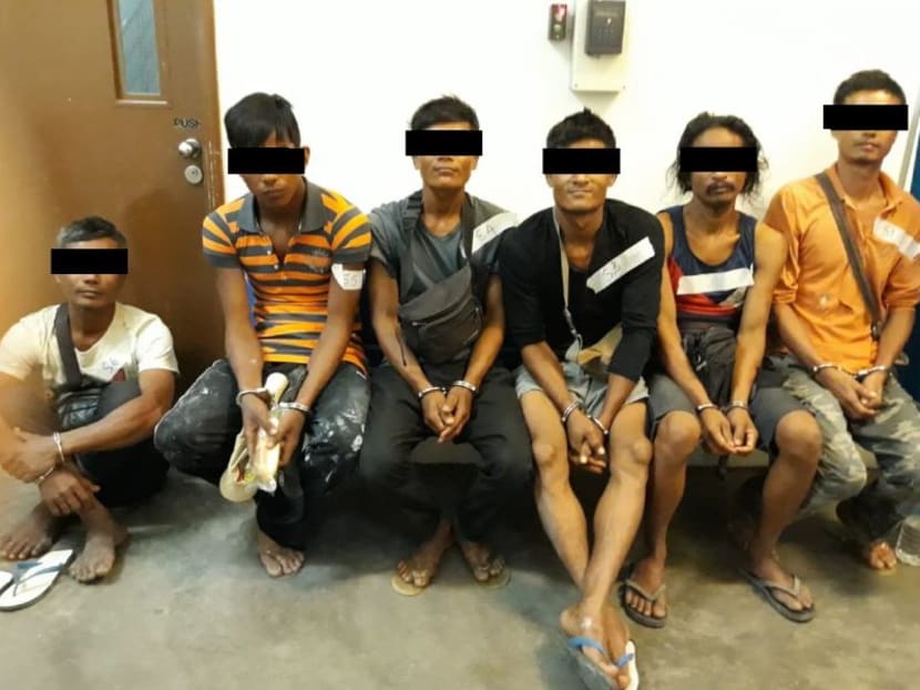 The six Myanmar nationals, aged between 22 and 42, were arrested for immigration-related offences, including overstaying in Singapore, the ICA said.