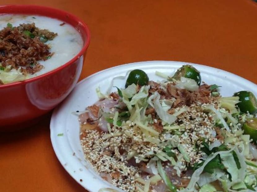 File photo of raw fish served with congee. Photo: Channel NewsAsia