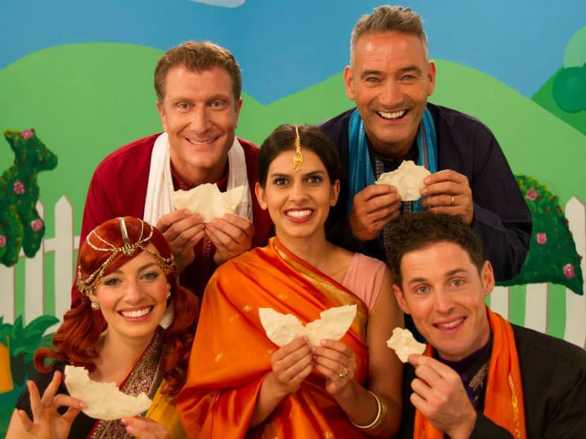 The music video originally shown in 2014 features singers donning traditional Indian attire and holding the thin flatbread in various positions and repeatedly singing Papadum throughout the song.