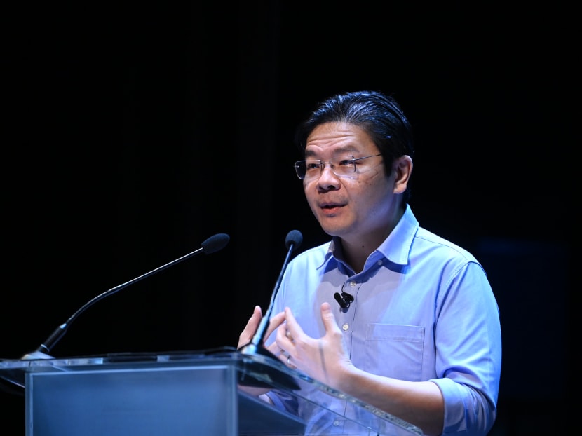 Finance Minister Lawrence Wong (pictured) spoke about the growing trend of identity politics and tribalism dividing countries despite their governments' efforts to forge a common nationality.