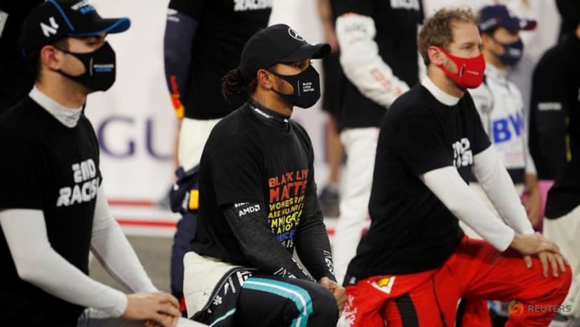 F1 drivers' pre-race stance broadens out from 'End Racism' F1 drivers' pre-race stance broadens out from 'End Racism'