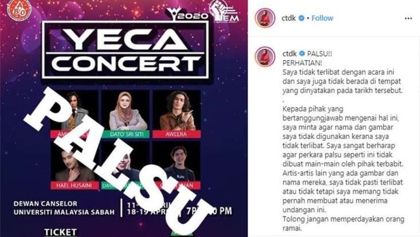 Ada pihak bubuh nama Siti Nurhaliza, pancing orang ramai dalam promosi konsert