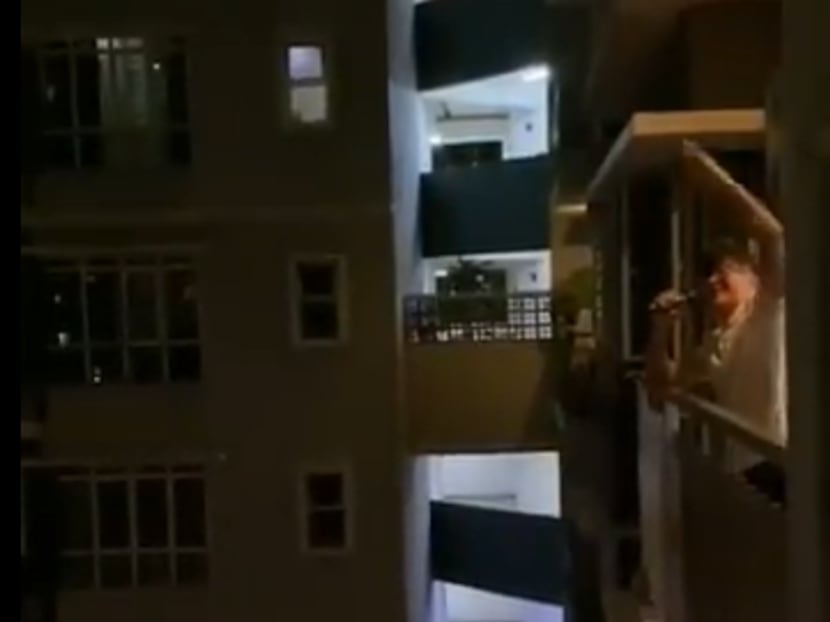 Malaysians singing out from their balconies during the nationwide Covid-19 shutdown.