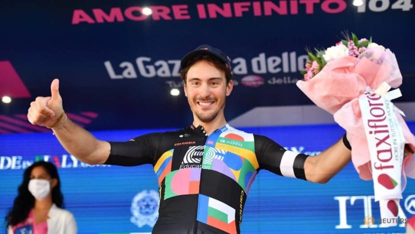 Cycling: Bettiol rides to solo victory on longest stage of Giro d'Italia Cycling: Bettiol rides to solo victory on longest stage of Giro d'Italia