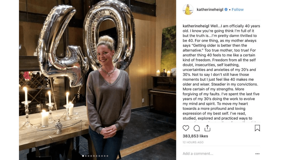 Katherine Heigl Thrilled To Be 40 8 Days