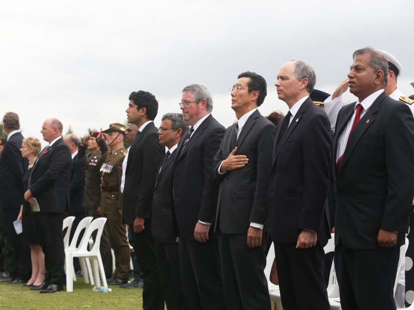 Gallery: Japanese envoy among officials at ceremony marking fall of Singapore
