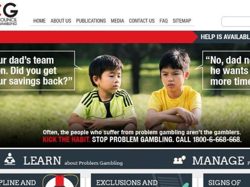 Screengrab from the National Council on Problem Gambling website.