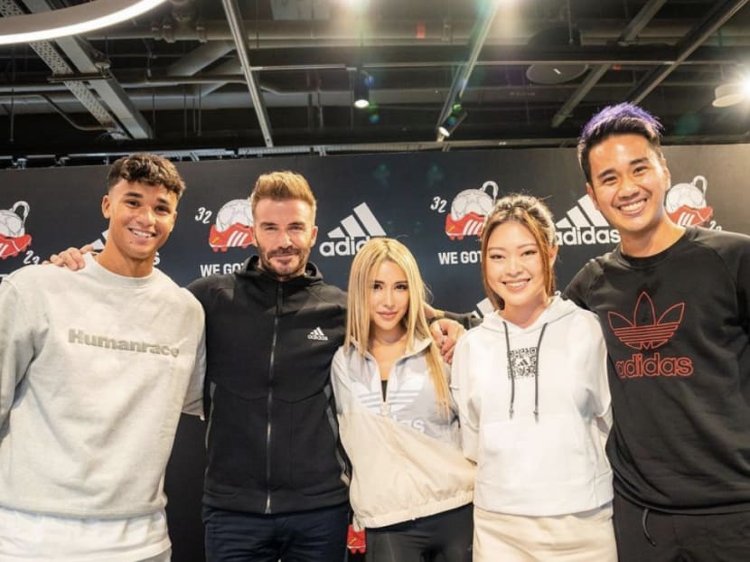 David Beckham spotted helping staff move furniture after Singapore event David Beckham spotted helping staff move furniture after Singapore event