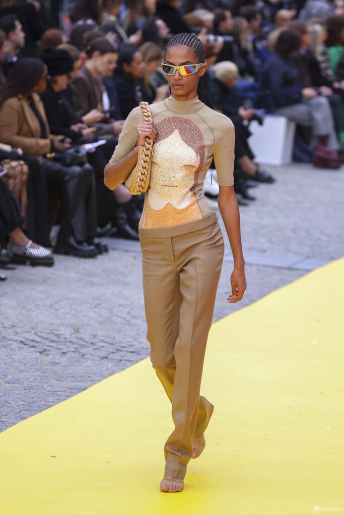 Yoshitomo Nara in Stella McCartney Summer 2023 Runway Show