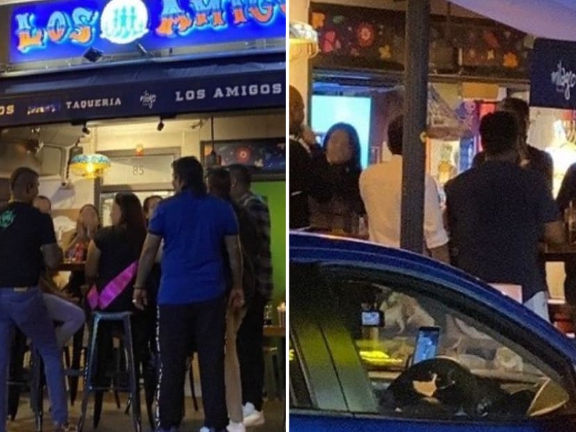 Los Amigos had allowed a group of eight customers to gather, and also permitted diners from different groups to sit or stand less than a metre apart on Oct 10.