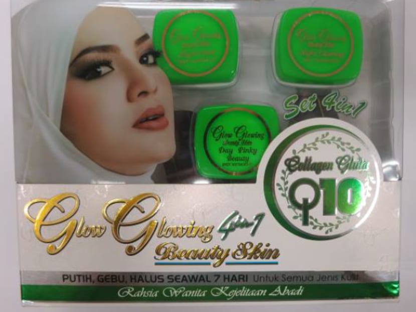 The ‘Glow Glowing Skincare 4 in 1’ cosmetic set. Photo: HSA