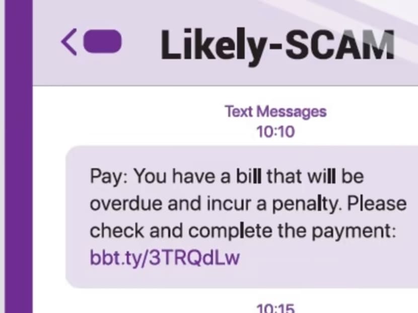 An example of what a "Likely-SCAM" SMS would look like. 