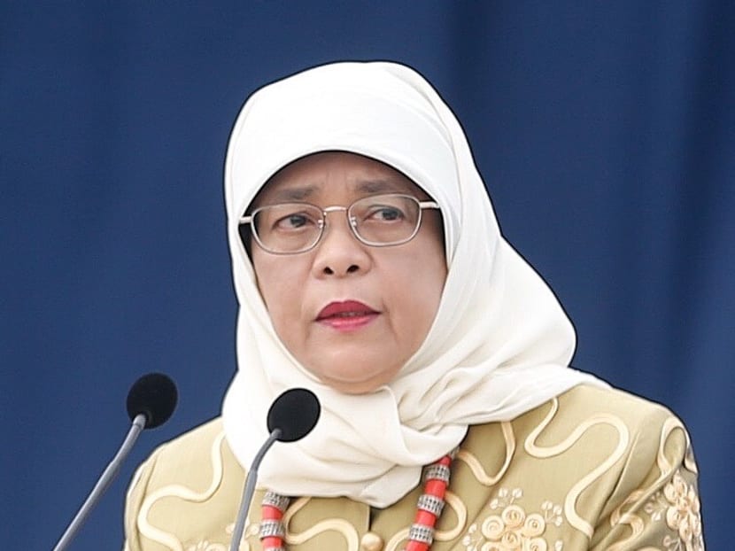 President Halimah Yacob (pictured) wrote on Facebook about sex predators who prey on their victims' innocence to persuade the victims that the perversion was all right. President Halimah Yacob (pictured) wrote on Facebook about sex predators who prey on their victims' innocence to persuade the victims that the perversion was all right.