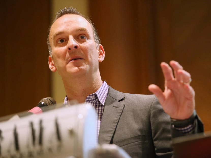 US Anti-Doping Agency CEO Travis Tygart speaking at the Anti-Doping Intelligence and Investigation Seminar yesterday. Photo: Ernest Chua
