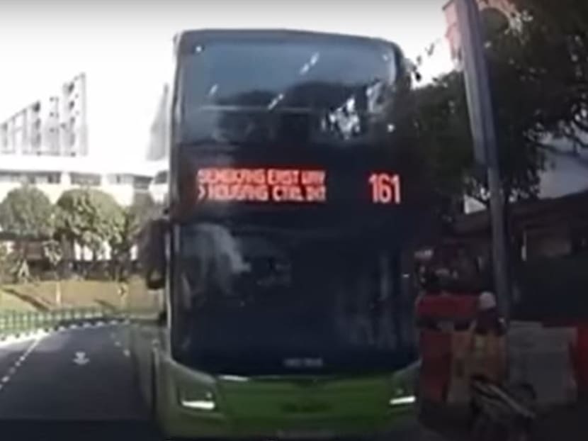 A screengrab of the SBS Transit bus in the video.