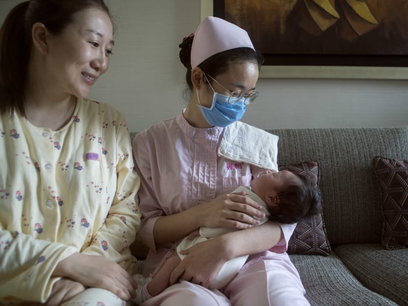 A newly born baby receiving care at a private clinic in Beijing, China.