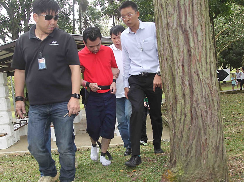 Alleged Sheng Siong kidnapper taken to Sembawang Park