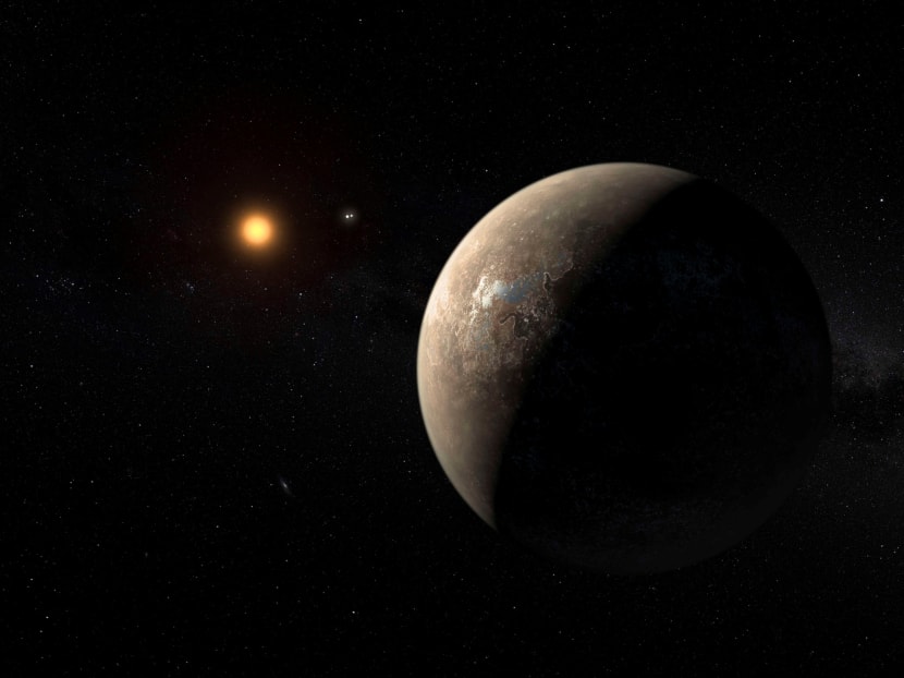 The planet Proxima b orbiting the red dwarf star Proxima Centauri, the closest star to our Solar System, is seen in an undated artist's impression released by the European Southern Observatory on Aug 24, 2016. Photo: ESO via Reuters