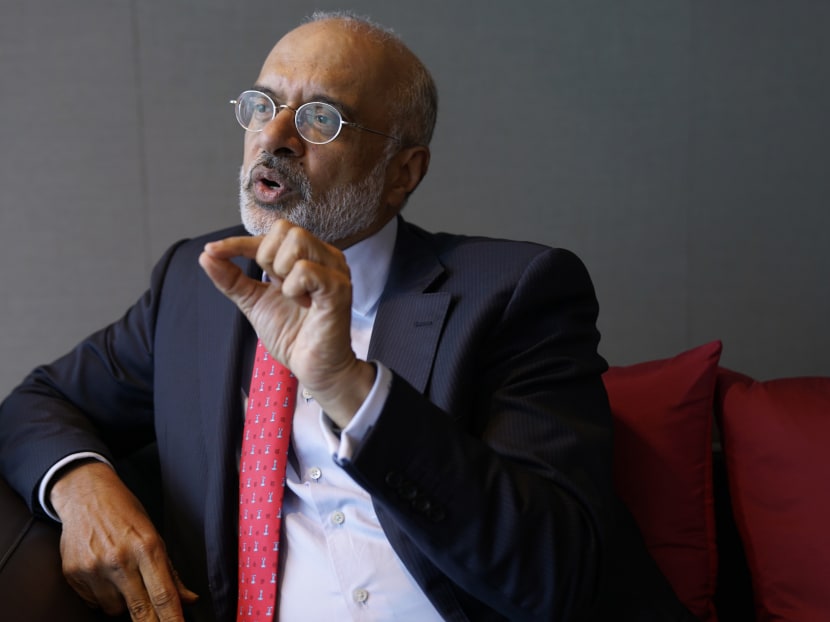 Piyush Gupta, chief executive officer of DBS Group Holdings speaks during an interview in Singapore on Thursday (May 10).