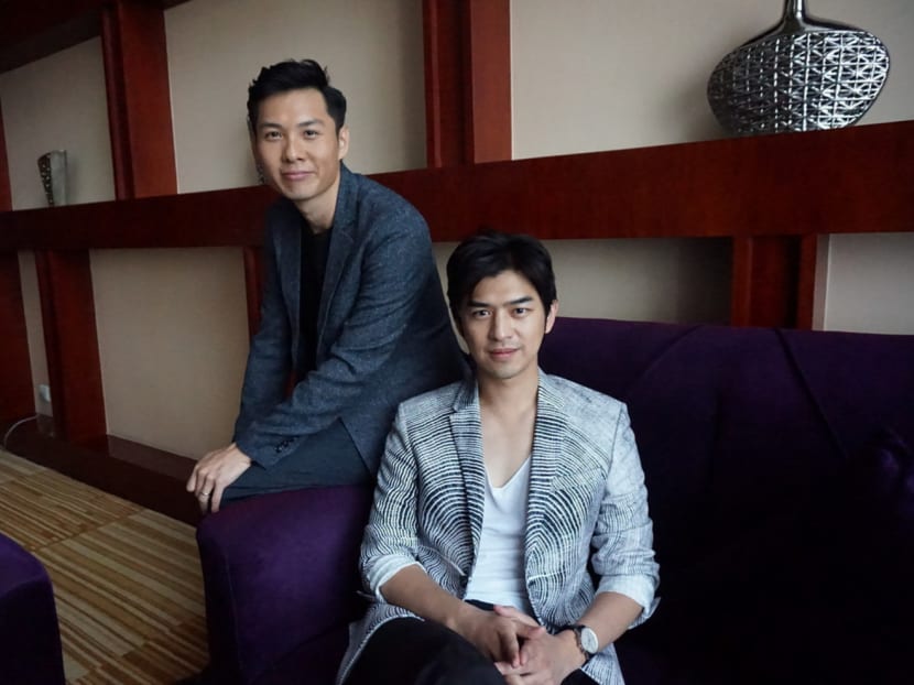 Singaporean director Anthony Chen with his new friend, Taiwanese actor Chen Bolin. Photo: Hon Jing Yi
