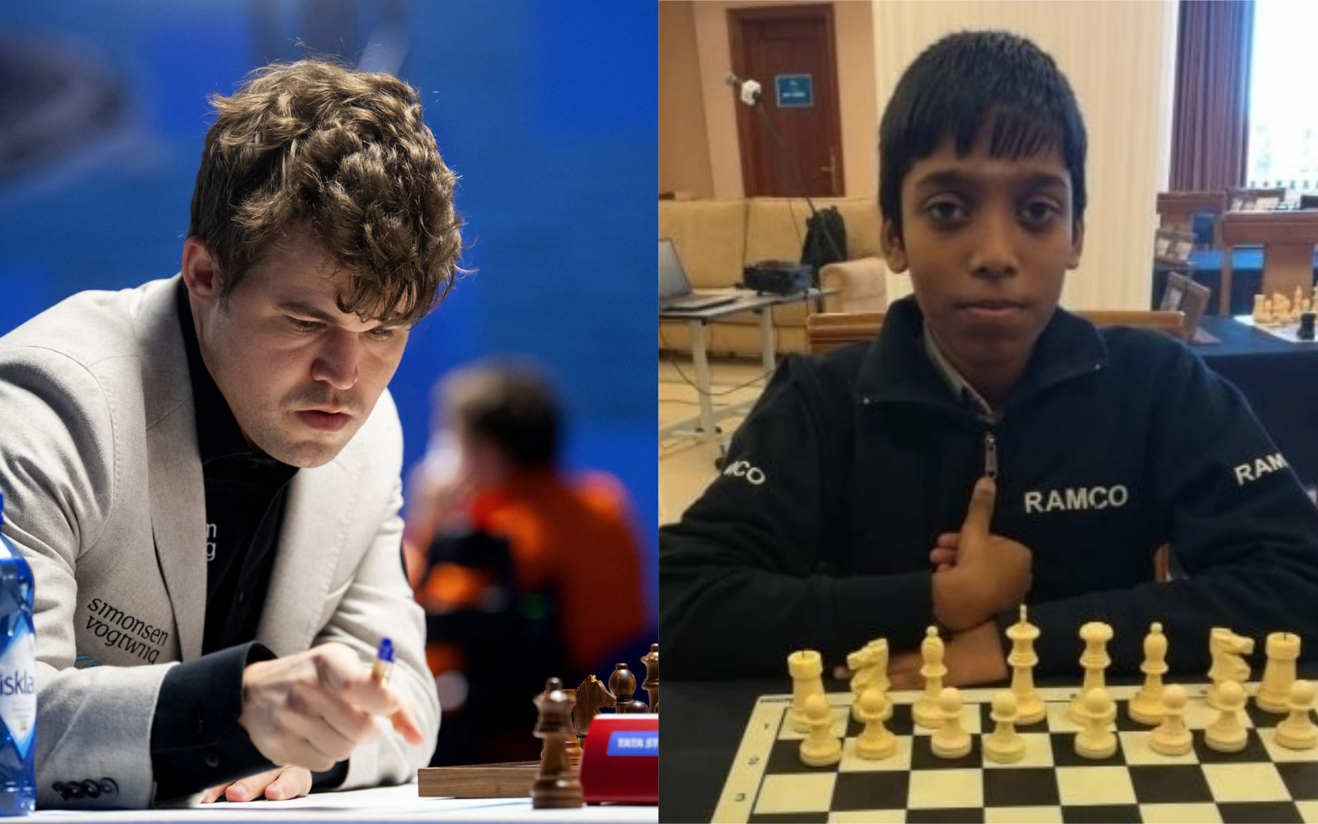 While Praggnanandhaa's (right) victory over Mr Carlsen does not affect the International Chess Federation world title, it nevertheless stunned the chess world and elated people in India. While Praggnanandhaa's (right) victory over Mr Carlsen does not affect the International Chess Federation world title, it nevertheless stunned the chess world and elated people in India.