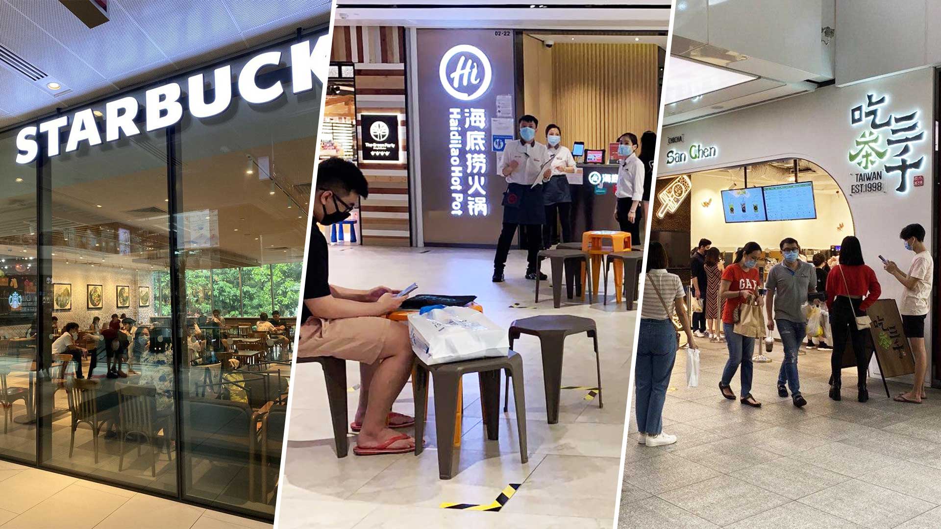 Hotpot, Starbucks & Bubble Tea Joints Crowded On Phase 2 Day One Hotpot, Starbucks & Bubble Tea Joints Crowded On Phase 2 Day One