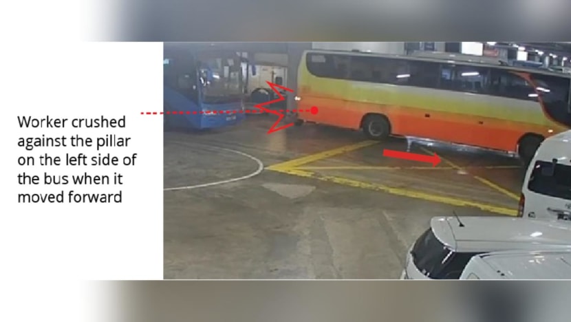 Worker dies after being crushed between pillar and moving bus in Kranji; 32nd workplace fatality in 2022 Worker dies after being crushed between pillar and moving bus in Kranji; 32nd workplace fatality in 2022