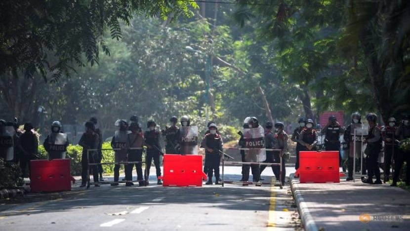 Myanmar police raid protest district as World Bank halts some payments Myanmar police raid protest district as World Bank halts some payments