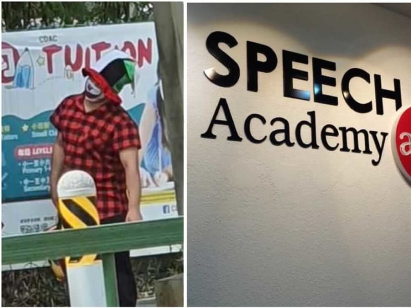 Speech Academy Asia confirmed that the promoter dressed as a clown was its employee, but said that its team does not “offer any form of monetary rewards for children to follow them”. Speech Academy Asia confirmed that the promoter dressed as a clown was its employee, but said that its team does not “offer any form of monetary rewards for children to follow them”.