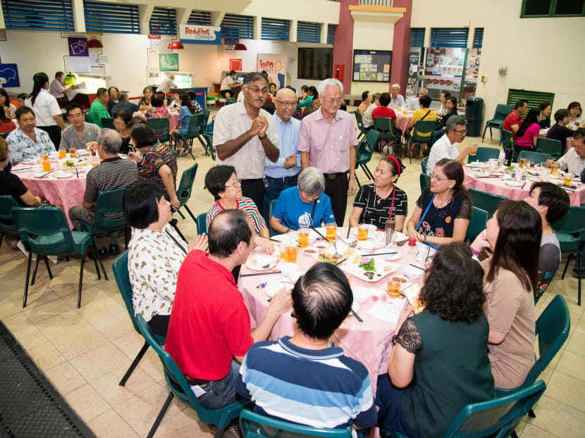 Mr Murali Pillai (centre) said he had been briefed on the precautions the organisers would be taking ahead of the dinner, which was held at the Bukit Batok Community Club on March 7.
