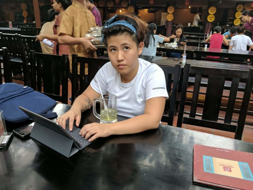The author working remotely in Hanoi in this September 2017 photo. Since May 2017, she has visited a total of 56 cities in 15 countries. Every trip she took broadened her horizons and taught her more about life, she says. The author working remotely in Hanoi in this September 2017 photo. Since May 2017, she has visited a total of 56 cities in 15 countries. Every trip she took broadened her horizons and taught her more about life, she says.