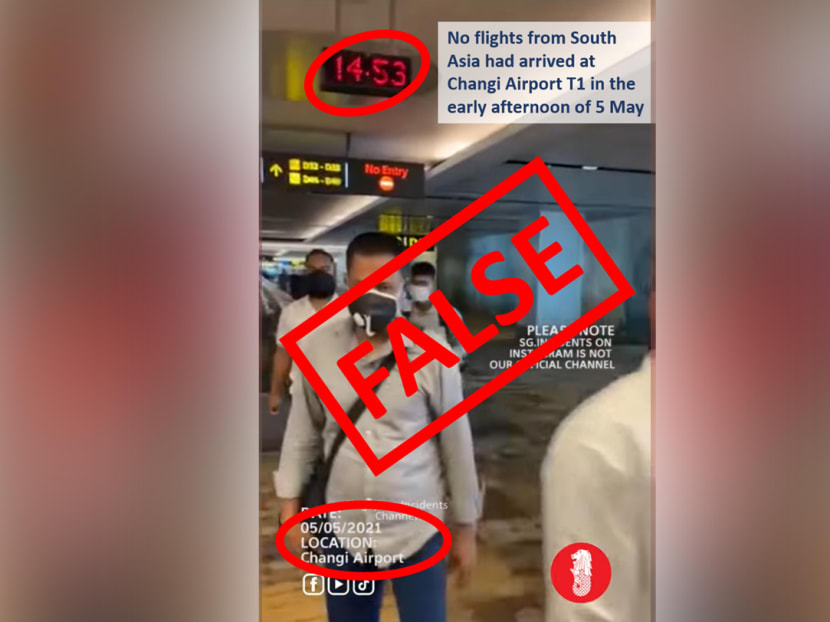 Pofma direction issued to social media page for false video showing South Asian travellers at Changi Airport despite ban
