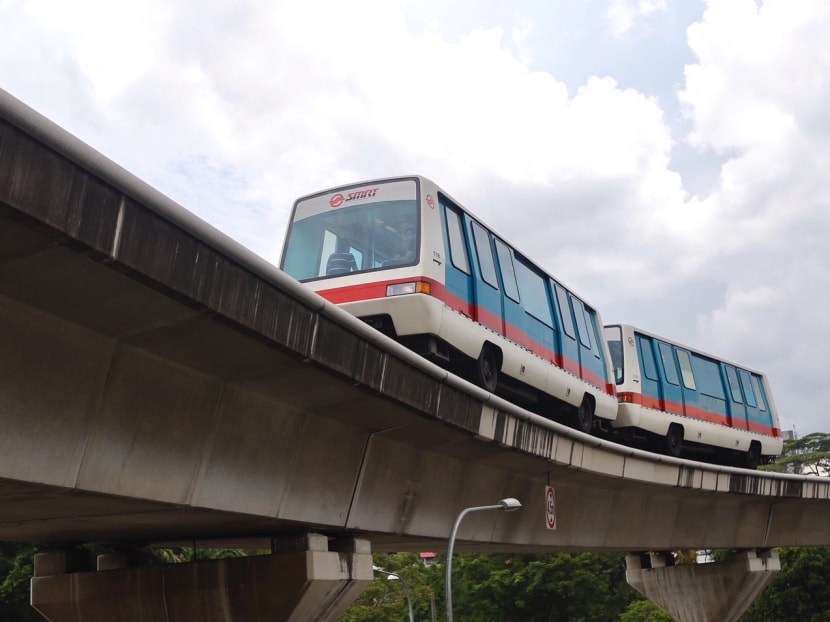 File photo of a train along the Bukit Panjang LRT line.