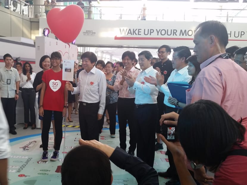 Minister for National Development Khaw Boon Wan at the launch of the SG Heart Map at the Housing and Development Board (HDB) Hub mall. Photo: Amanda Lee
