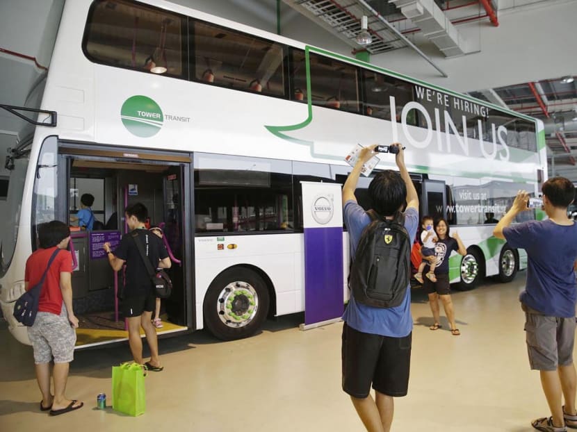 Tower Transit opening the Bulim Depot to the public on Dec 6, 2015. Photo: Wee Teck Hian/TODAY
