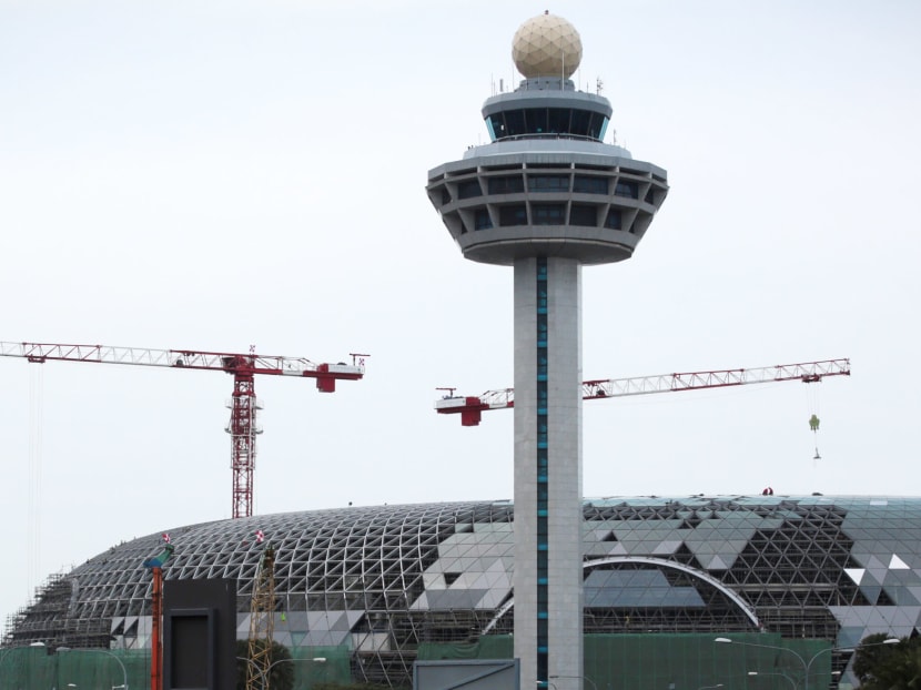 Construction works at Changi airport. Photo: Jason Quah/TODAY