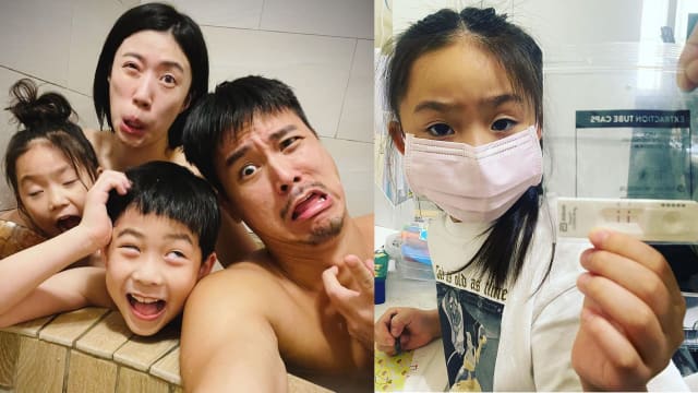 陈邦鋆、庞蕾馨6岁爱女确诊冠病