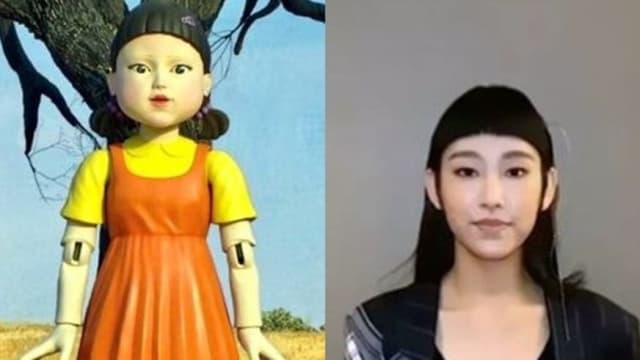 “Squid Game”巨型娃娃是她！炎明熹回应撞脸