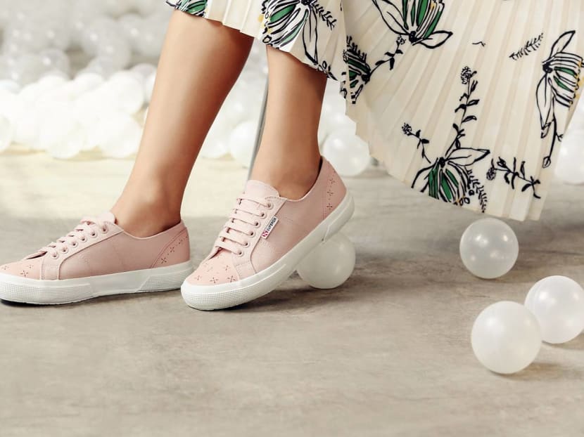 Pink discount superga sneakers