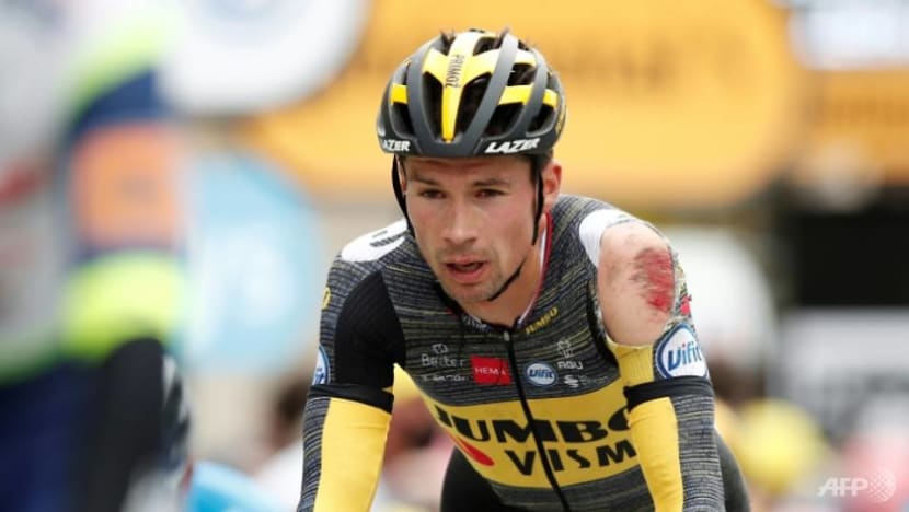 Cycling: Roglic suffers crash on Tour stage three Cycling: Roglic suffers crash on Tour stage three