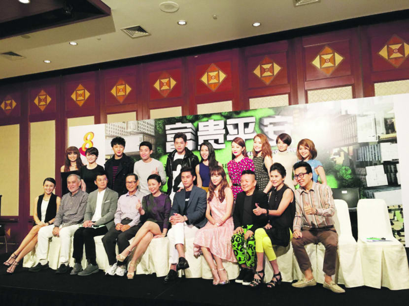 The cast of Peace And Prosperity at the press conference for the show.
