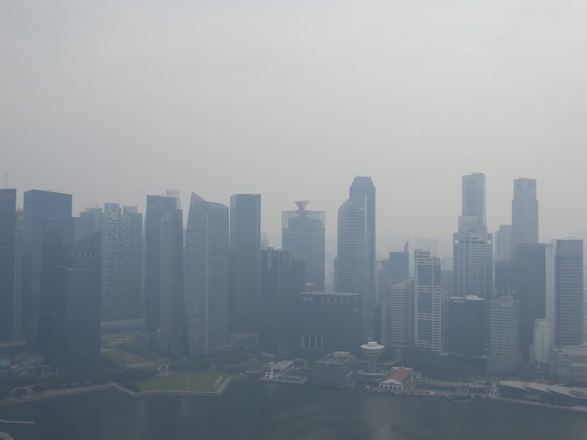 Haze seen over parts of Singapore on Aug 26, 2016. Photo: Ernest Chua Haze seen over parts of Singapore on Aug 26, 2016. Photo: Ernest Chua