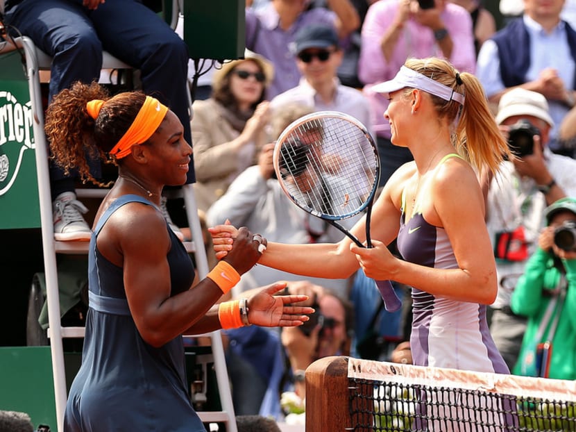 Serena Williams (left) has beaten Maria Sharapova in their last 15 head-to-head matches. Photo: Getty Images