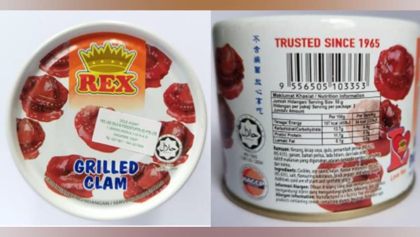 Recall issued for REX Grilled Clam due to excessive levels of cadmium: SFA