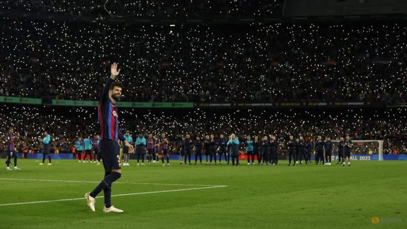 Barcelona bid farewell to emotional Pique with win over Almeria Barcelona bid farewell to emotional Pique with win over Almeria