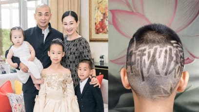 Vincent Zhao Had The Words ‘Happy Mid-Autumn Festival’ Shaved Into His 10-Year-Old Son’s Hair
