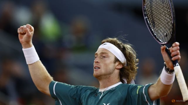 Flawless Rublev knocks out champion Alcaraz to move into Madrid semis