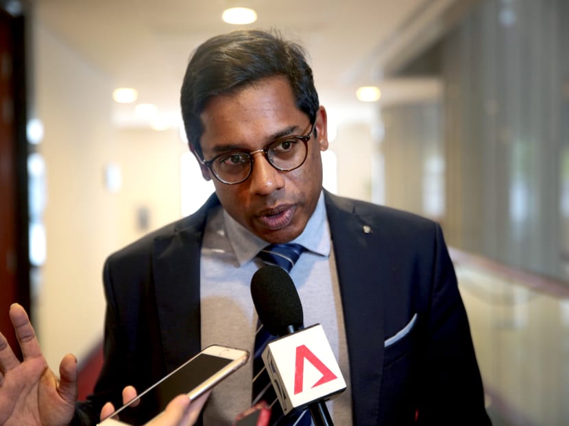 Dr Shashi Jayakumar, Head, Centre of Excellence for National Security and Executive Coordinator, Future Issues and Technology, S. Rajaratnam School of International Studies, Nanyang Technological University, gives an interview after presenting at the public hearings of the Select Committee on Deliberate Online Falsehoods. Photo: Jason Quah/TODAY