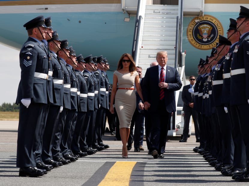 Photo of the day: United States President Donald Trump and First Lady Melania Trump arriving at Stansted Airport, Britain as they kick off a visit to the country.